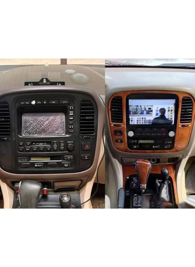 فيريكس شاشة ستيريو سيارة أندرويد لسيارات لكزس LX470 وتويوتا لاند كروزر LC100 1998-2003، خيار كامل للتحكم في مناخ السيارة، ذاكرة وصول عشوائي 4 جيجابايت، دعم Apple Carplay، أندرويد أوتو، واي فاي 4G، USB، كاميرا AHD متضمنة  - Image 2