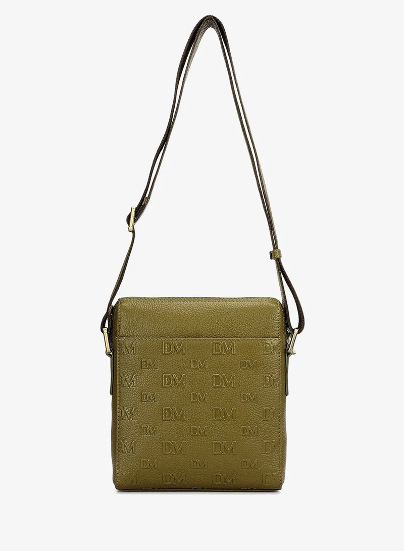 Da Milano Olive Monogram Men Sling for Men | Best Price UAE