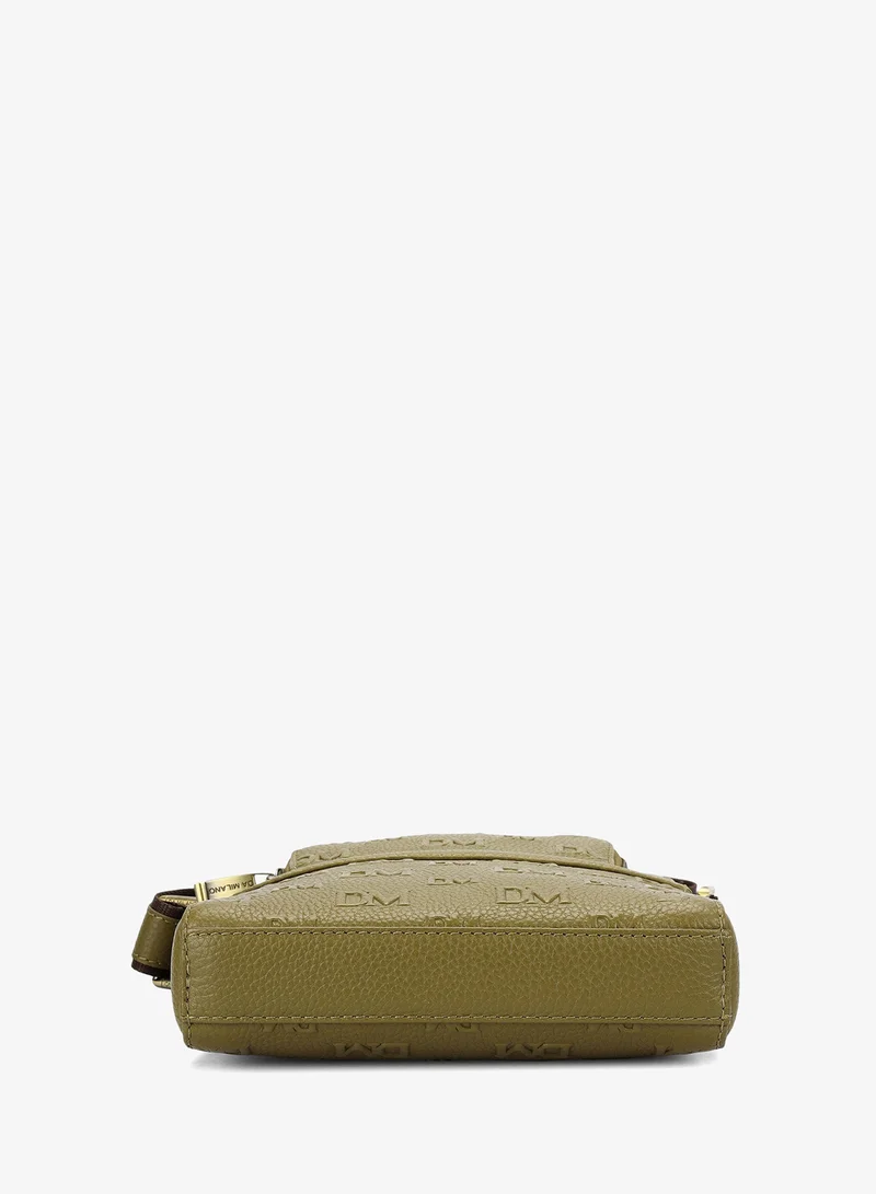 Da Milano Olive Monogram Men Sling for Men | Best Price UAE