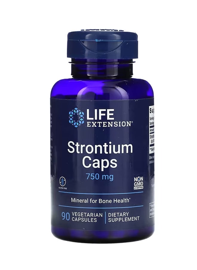 Life Extension - Strontium Caps 750 mg 90 Vegetarian Capsules (250 mg per Capsule) - Image 1