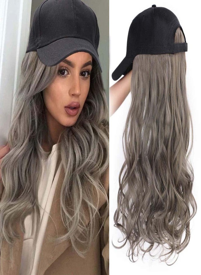 قبعة بيسبول نسائية من WUODHTW، شعر مستعار طويل مجعد ومموج، قبعة بيسبول واقية من الشمس، قبعة شعر مستعار مدمجة، شعر مستعار نسائي - Image 5