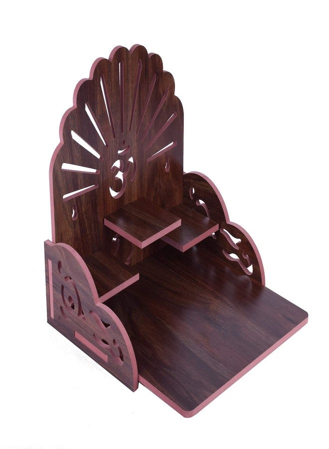 Lakhaji Beautiful MDF Wooden Temple Home Temple Pooja Mandir Wall Hanging and Table Top Home Mandir Temple Home Decor Beautiful Wooden Temple (Brown) - Image 3