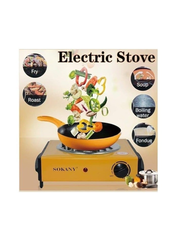 سوكاني لوح تسخين كهربائي 1000 وات، مصنوع من حديد مصبوب ويتميز بتحكم في درجة الحرارة، لوح تسخين سهل التنظيف من سوكاني SK-100B , 1000w - Image 2