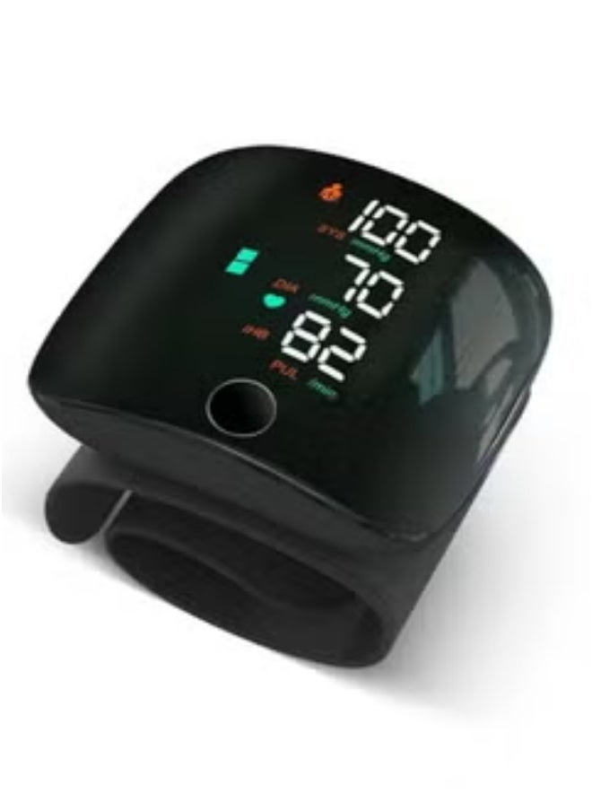 TIGER Digital Wrist Blood Pressure Monitor with Adjustable Cuff Voice Function Large Display 2x99 Memory Readings Automatic BP Detector with Carrying Case - Image 1