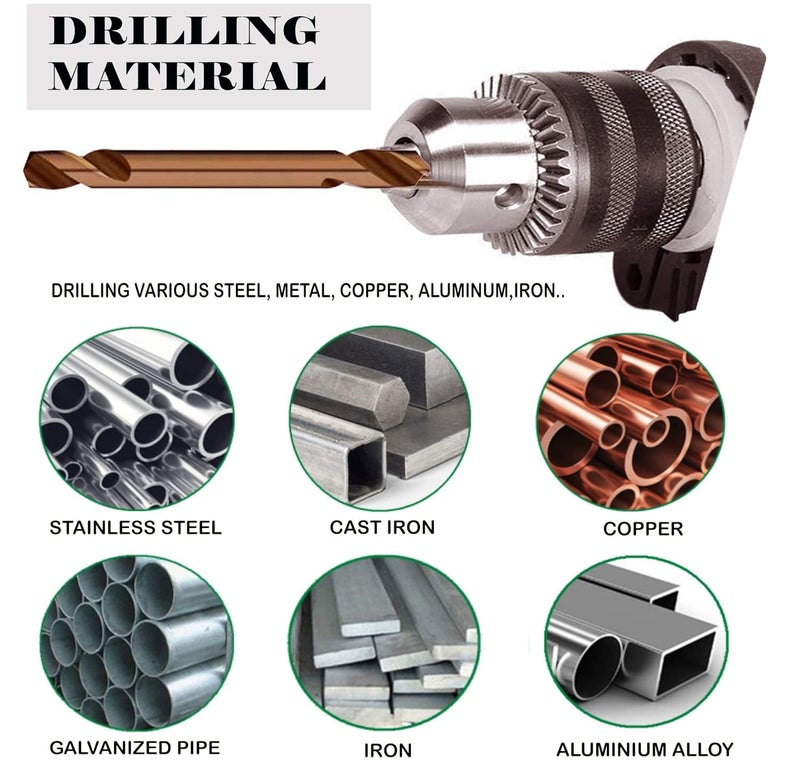MAX-CRAFT Store HSS Cobalt Drill Bit Double End 5/32 in. Stubby Body Drill Steel Metal Iron-10Pcs - Image 2