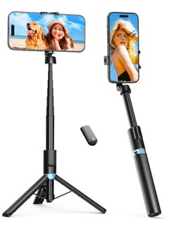 Eocean Selfie Stick Tripod with Rechargeable Remote, 130cm Phone Tripod for iPhone– Portable Mobile Tripod Stand for Trave Video Recording  - Image 1