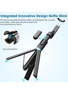 Eocean Selfie Stick Tripod with Rechargeable Remote, 130cm Phone Tripod for iPhone– Portable Mobile Tripod Stand for Trave Video Recording  - Image 2