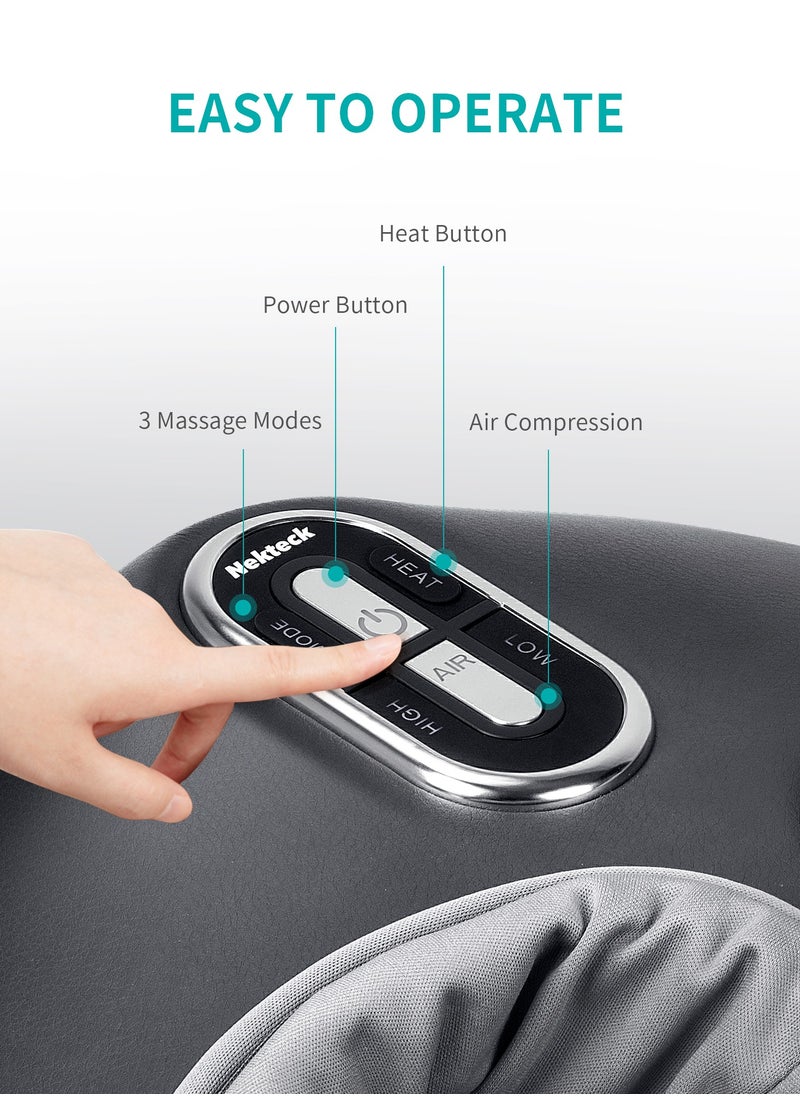 Nekteck Nekteck Shiatsu Foot Massager Machine with Soothing Heat, Deep Kneading Therapy, Improve Blood Circulation and Foot Wellness,Relax for Home or Office Use  - Image 3