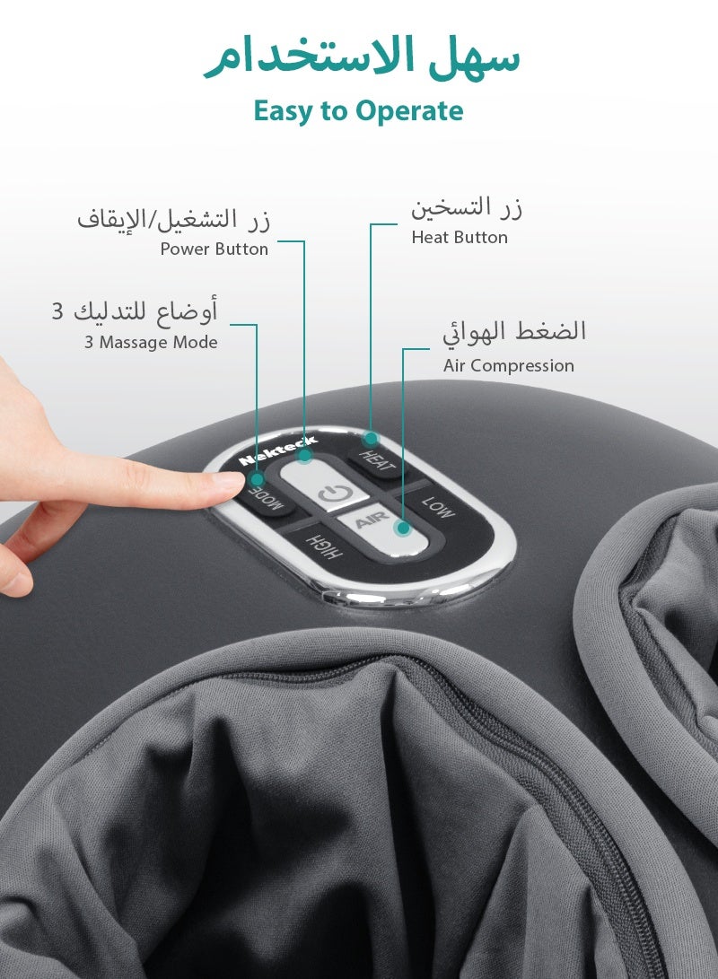 Nekteck Shiatsu Foot Massager Machine with Soothing Heat, Deep Kneading Therapy, Improve Blood Circulation and Foot Wellness,Relax for Home or Office Use - Image 5