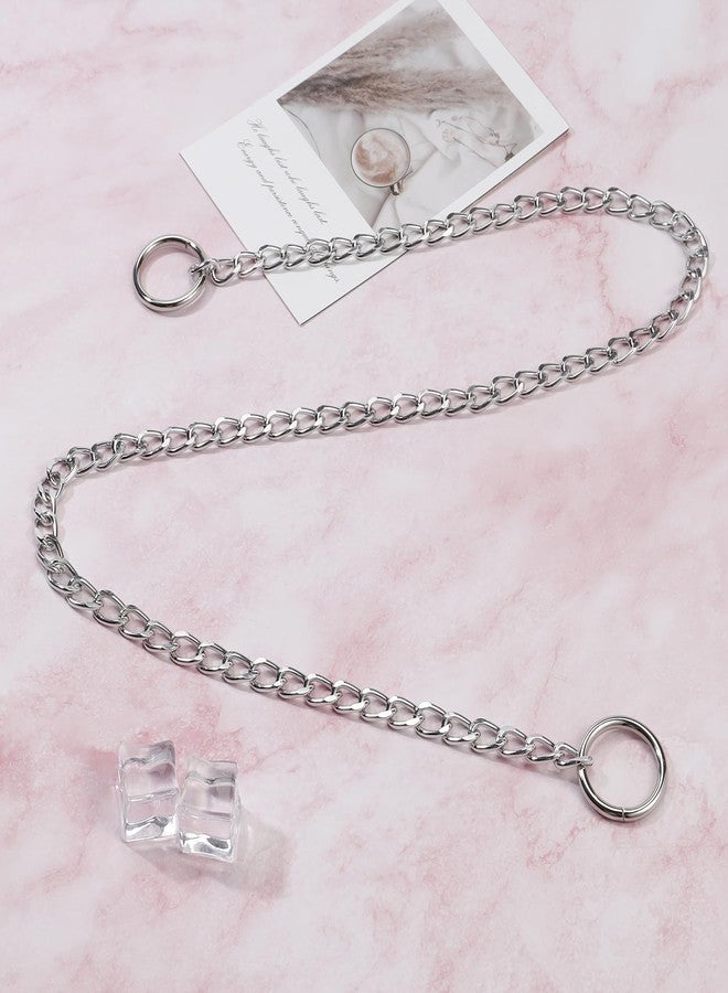 MILAKOO Lariat Y-Necklace Cuban Chains Silver Necklace for Women Punk Rock Long Necklace Slip Link - Image 5