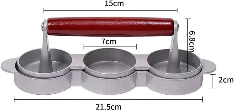 Burger Press Hamburger Meat Tool Patty Maker Aluminum For Kitchen BBQ Grill(Red with 100 papers) - Image 2