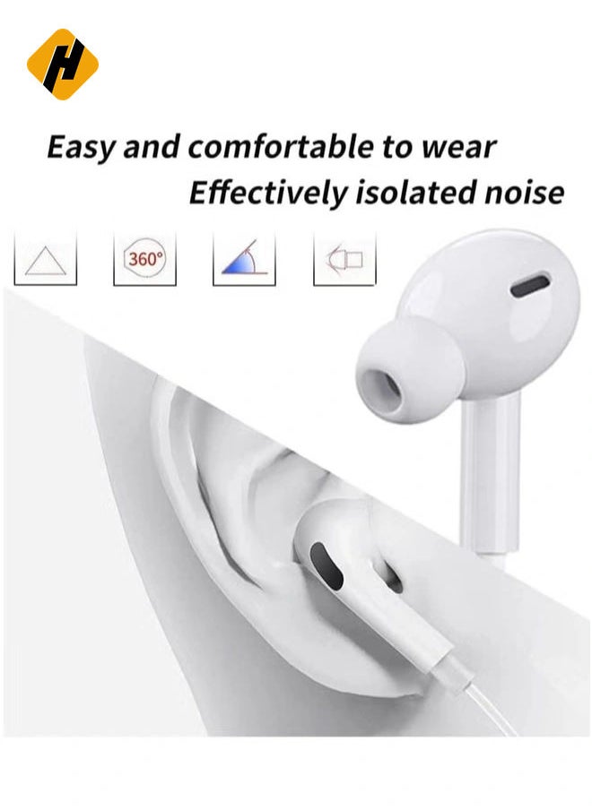 HuHa - Earbuds/Headphone with Lightning Connector(Built-in Microphone & Volume Control) in-Ear Stereo Headphones Headset Compatible with iPhone14/SE/11/X/8 7-All iOS System[Apple MFi Certified]Plug and play - Image 1