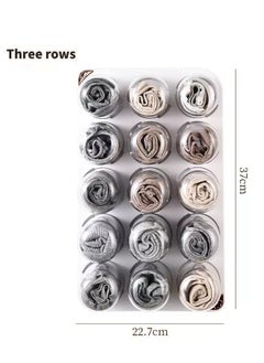 Generic Wall Mounted Underwear Storage Box Wardrobe Organizer Box Capsule Style Non Punching for T-shirt Skirts Socks Bras Panties Scarf(15 Capsules)  - Image 2