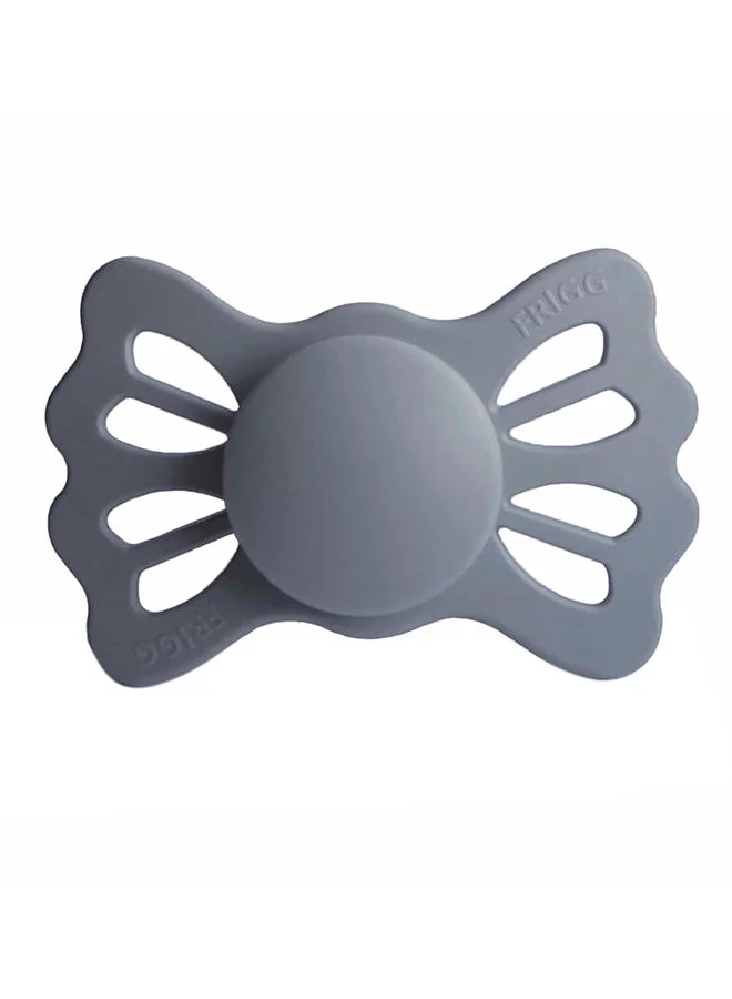FRIGG Lucky Symmetrical Silicone Baby Pacifier 0-6M Great Grey Size 1