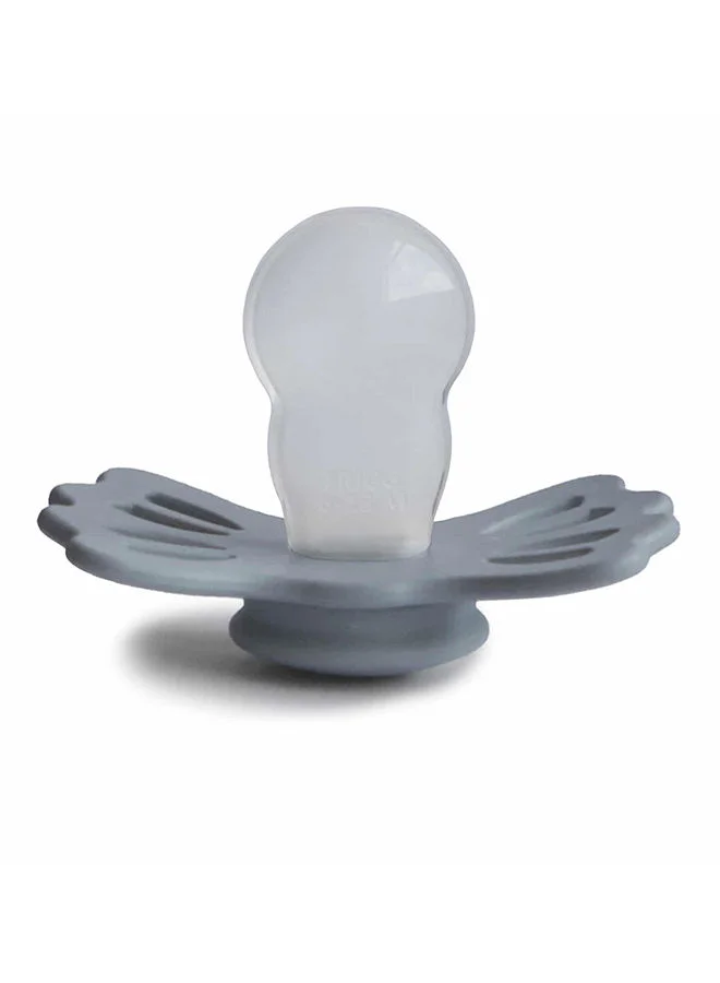 FRIGG Lucky Symmetrical Silicone Baby Pacifier 0-6M Great Grey Size 1