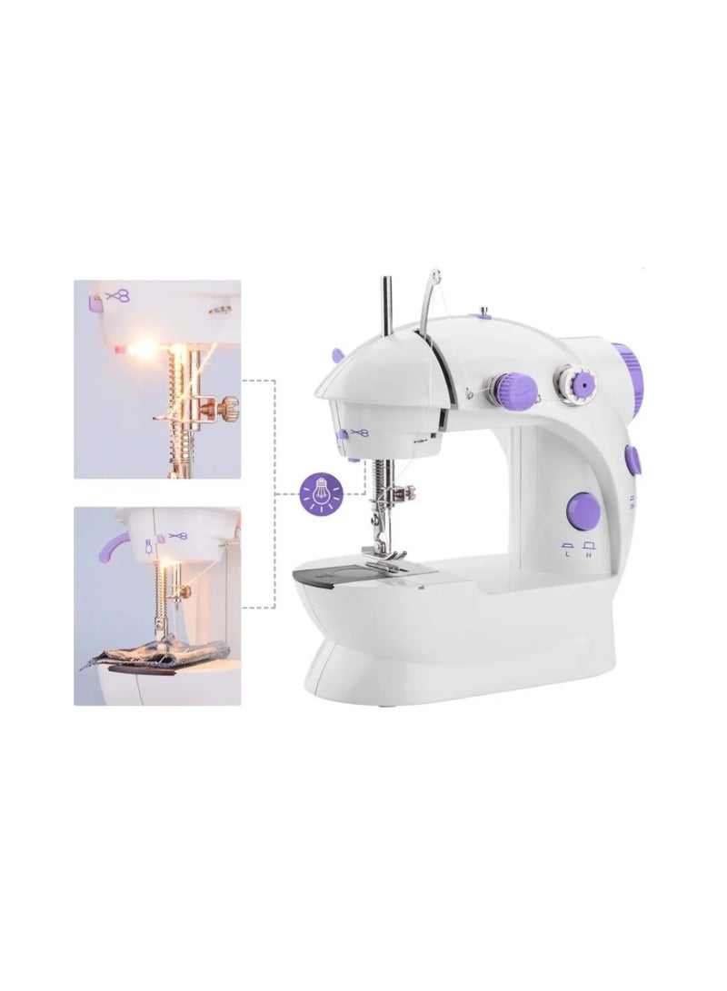 DIGI CORE Mini Sewing Machine Portable Household Sewing Machine For Beginners Double Threads And Two Speed-Multi-Function Mending Machine With Foot Pedal for Kids Women Travel and Quick Sewing - Image 2