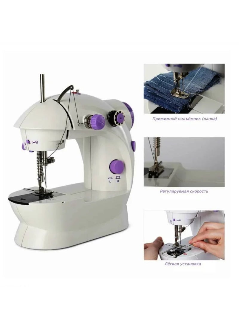 DIGI CORE Mini Sewing Machine Portable Household Sewing Machine For Beginners Double Threads And Two Speed-Multi-Function Mending Machine With Foot Pedal for Kids Women Travel and Quick Sewing - Image 4
