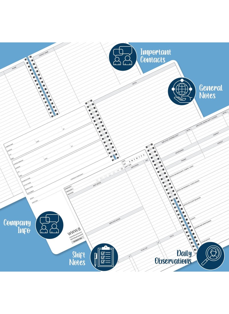 BookFactory BookFactory Manager Notebook Managers Log Book Planner Management Logbook  WireO 100 Pages 85 X 11 LOG1007CWPPManagerNotebookBX  - Image 5