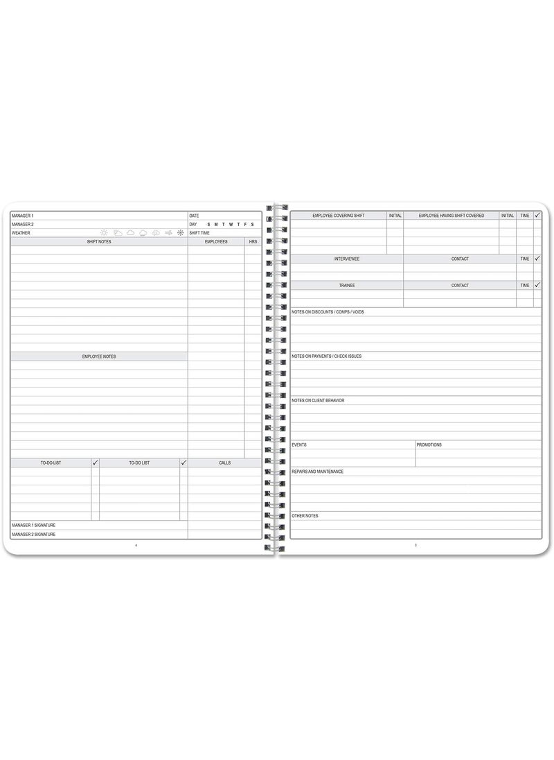 BookFactory BookFactory Manager Notebook Managers Log Book Planner Management Logbook  WireO 100 Pages 85 X 11 LOG1007CWPPManagerNotebookBX  - Image 2