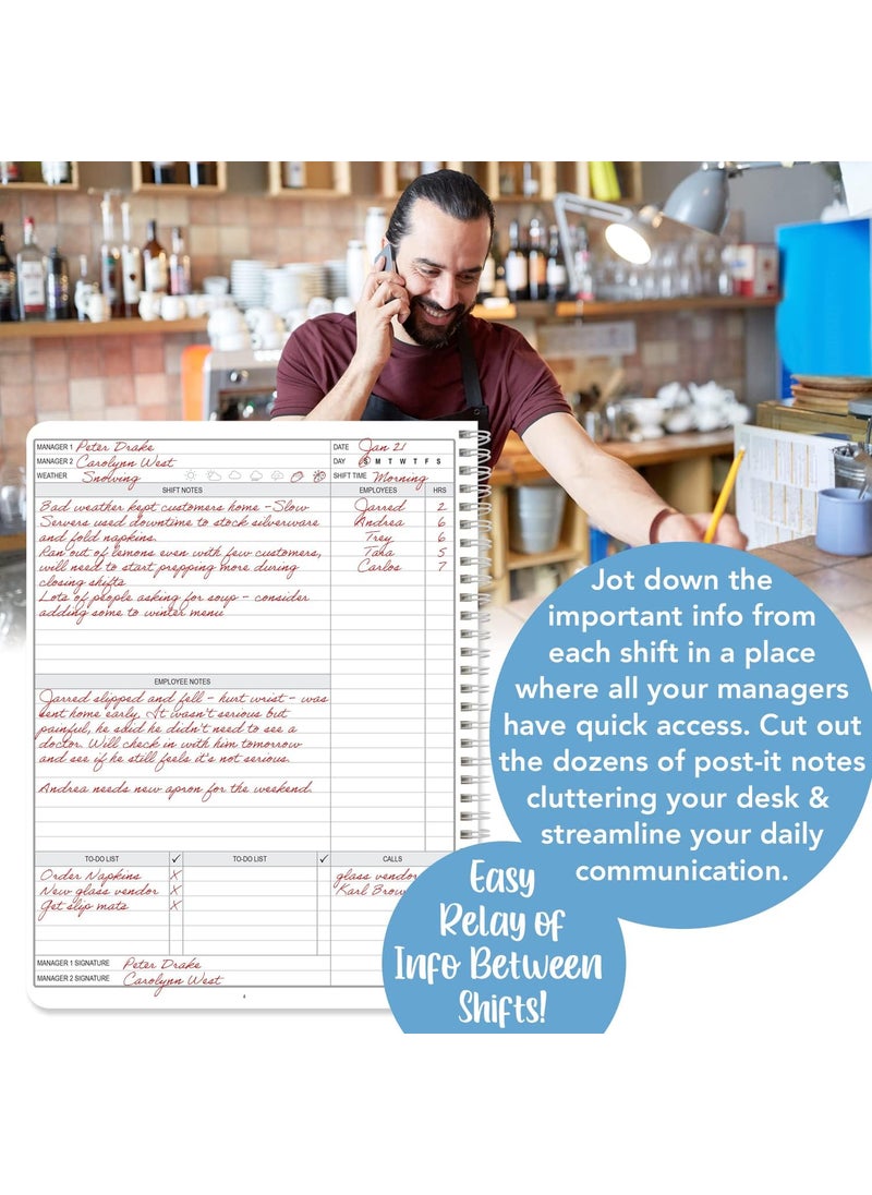 BookFactory BookFactory Manager Notebook Managers Log Book Planner Management Logbook  WireO 100 Pages 85 X 11 LOG1007CWPPManagerNotebookBX  - Image 3