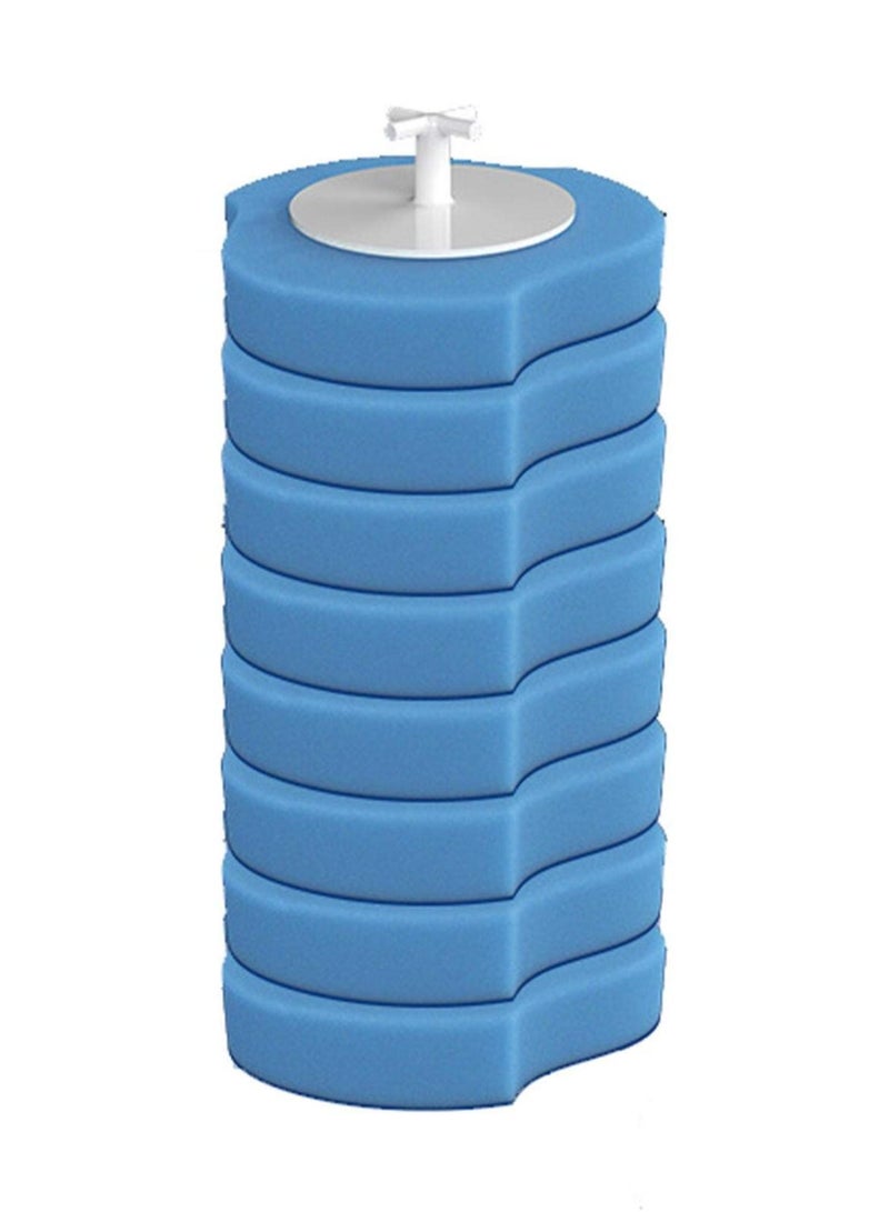 Disposable Toilet Wand Heads Brush, Hands-free Rotating Head with Cleaning Refills,Built In Cleaner Disposable Refills Toilet Brush(Only 8 Head) - Image 1