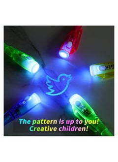 Generic Invisible Ink Pen with UV Light 6 Colors Secret Magic Disappearing Marker for Message Fun Activity Entertainment Kids Party Favors  - Image 1