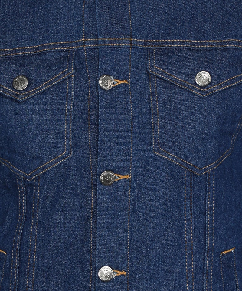 FTX Men Solid Light Blue Standard Length Denim Jacket (535_1)_S - Image 4