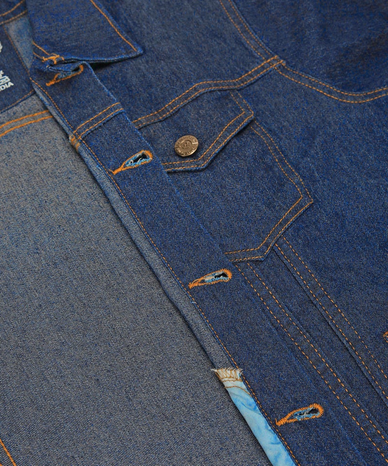 FTX Men Solid Light Blue Standard Length Denim Jacket (535_1)_S - Image 5