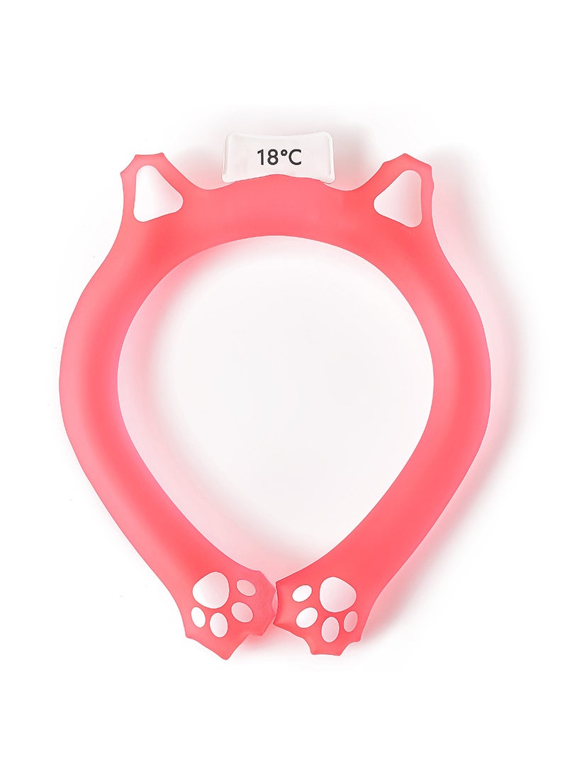 Generic Summer Cooling Neck Ring Outdoor Sports Ice Neck Ring Halter Ice Circle Pcm Material Cooling Circle Pink 18 ° 