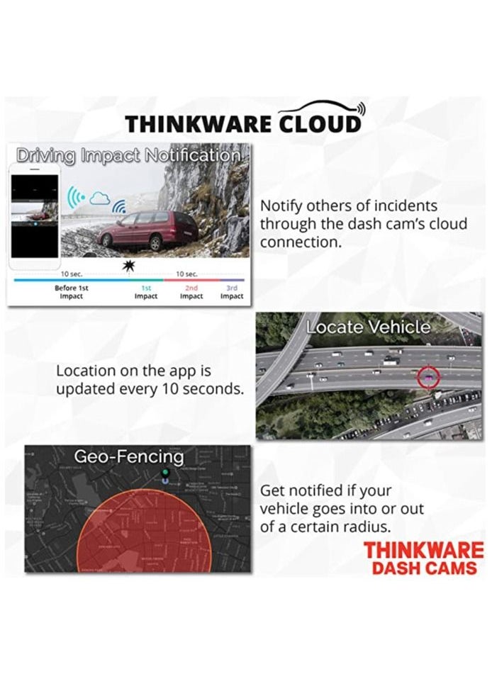 THINKWARE - Thinkware Q800PRO Dual Dashcam Front and Rear Camera for Cars, 1440P, Dashboard Camera Recorder with G-Sensor, Car Camera w/Sony Sensor, Parking Mode, WiFi, GPS, Night Vision, Loop Recording, 32GB - Image 1