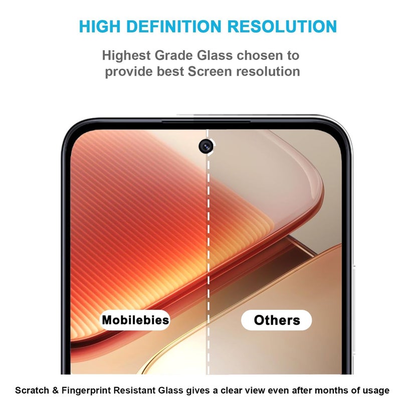 Mobilebies Premium Tempered Glass Screen Protector Guard For iQOO Neo 10R 5G / iQOO Neo 10 5G (6.78 Inch, Pack of 1) |Ultra Clear & Edge to Edge Coverage With Easy to installation kit - Image 2