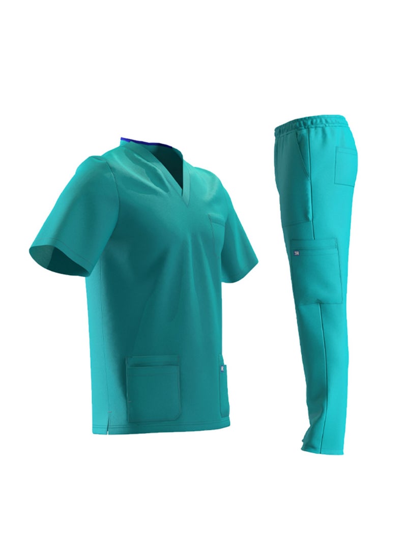 RZ The ideal choice for medical professionals is a medical scrub  for men, in turquoise color.  - Image 3