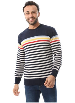 Horizon Stripes Pattern Slip On Pullover _ Navy Blue & White - pzsku/Z3B75091CDB10DA3BB25DZ/45/_/1722937107/9d5aefeb-f79e-4aa8-972c-39c7e2f3ef19