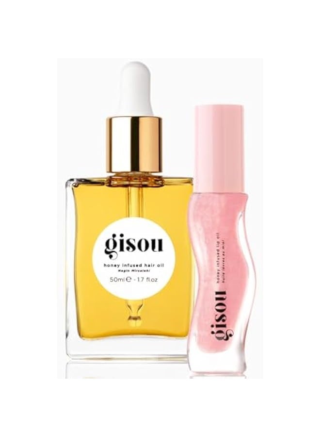 Gisou 4-Piece Set HONEY GLOSS HYDRATION HEROES， HSH SHINE POR HAIR & LIPS - Image 3
