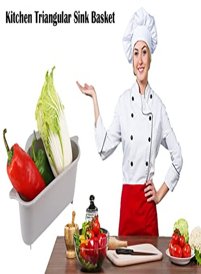 ويشبون منظم أطباق متعدد الأغراض من البلاستيك على شكل عظمة، يُستخدم في زاوية حوض المطبخ، ويحتوي على صينية مصفاة وسلة تصريف، وحامل قابل للإزالة لتخزين سلة المهملات، وموزع نفايات مزود بكوب شفط (عبوة من قطعتين). - Image 4