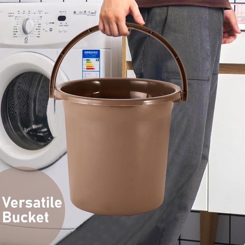 Kuber Industries Kuber Industries Set of 18 Bathroom Combo Set Bathing Set Bathware Set 6 Piece Tub6 Piece Bucket 6 Piece Mug Combo Set for Bathroom Bathroom Accessories Set Brown  - Image 4