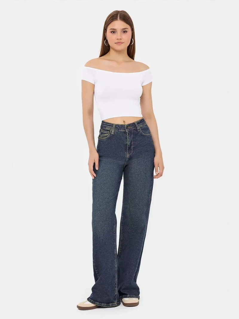 HICCUP Off-Shoulder Crop Top