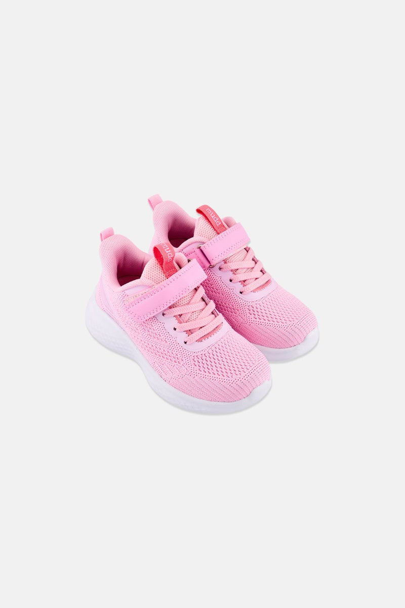 Mudd Toddlers Girl Brand Logo Velcro Closure Outdoor Shoes, Pink - Image 4