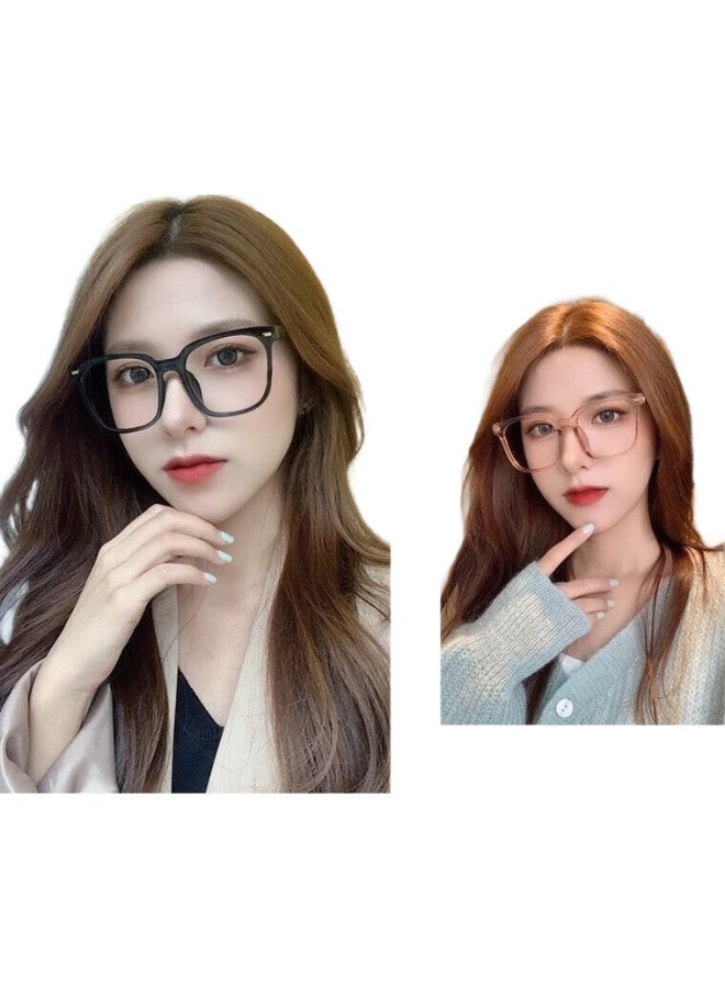 Bai Xiaoshe White Luxury Anti-Blue Light Glasses-2009【Bright Black Frame】Korean Style Frame Radiation Protection Unisex - Image 2