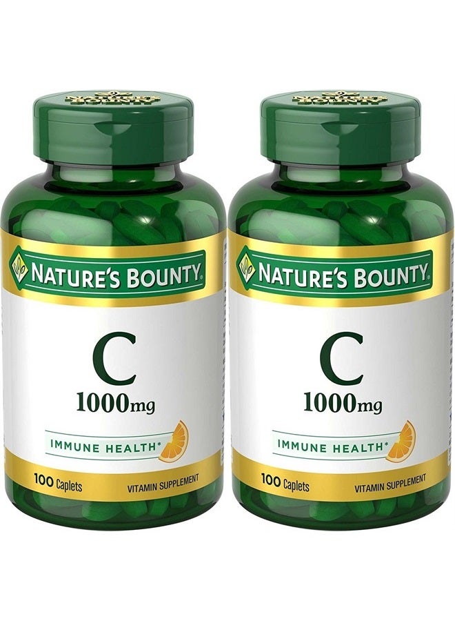 NATURE'S BOUNTY Vitamin C Pills and Supplement, Supports Immune Health, 1000mg,100 Count - Pack of 2  - Image 1