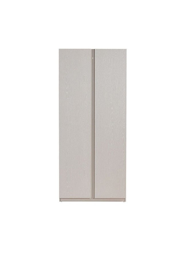 Infinity 2 Door Wardrobe With Shelves | Modular Wardrobe | Modern Design Storage For Bedroom L100xW59xH230cm - L.Taupe - Image 1