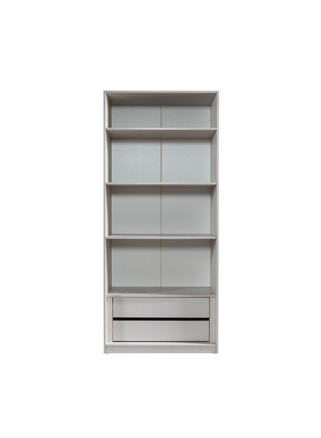 Infinity 2 Door Wardrobe With Shelves | Modular Wardrobe | Modern Design Storage For Bedroom L100xW59xH230cm - L.Taupe - Image 3