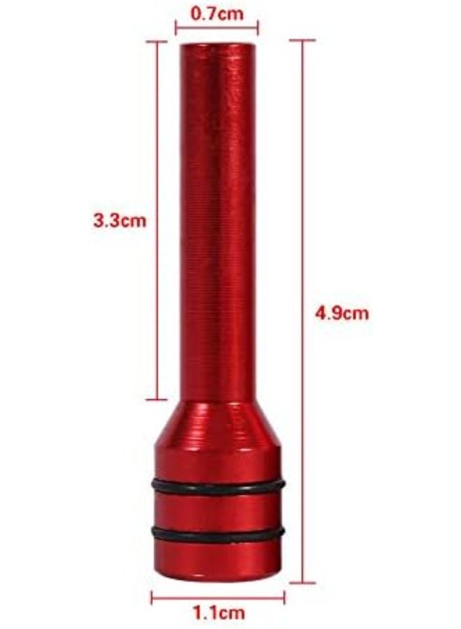 Dilwe Door Lock Knob Pin Car Door Lock Pins 2 Pcs Aluminum Alloy Interior Door Pin Lock Pull Locking Post for Car SUV Truck Automobile Most Vehicles(Red) - Image 2