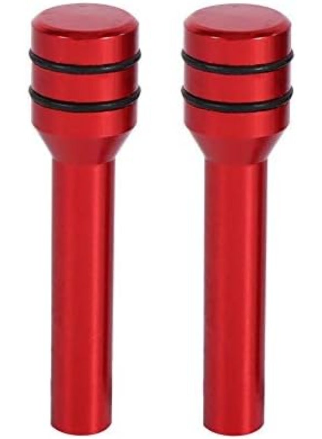 Dilwe Door Lock Knob Pin Car Door Lock Pins 2 Pcs Aluminum Alloy Interior Door Pin Lock Pull Locking Post for Car SUV Truck Automobile Most Vehicles(Red) - Image 3