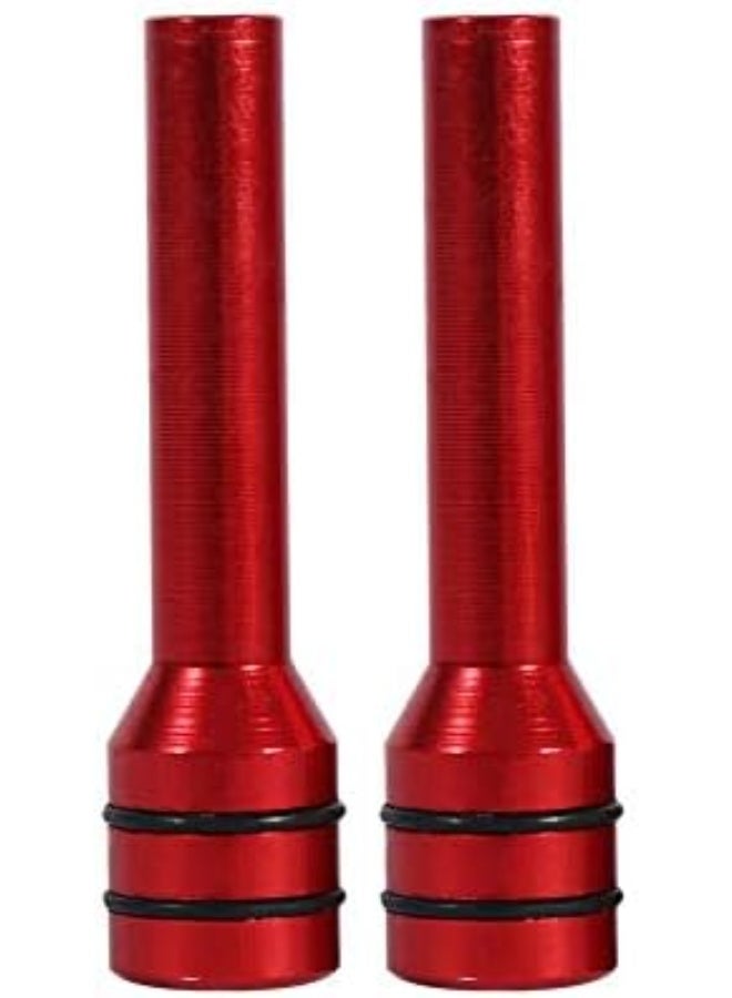 Dilwe Door Lock Knob Pin Car Door Lock Pins 2 Pcs Aluminum Alloy Interior Door Pin Lock Pull Locking Post for Car SUV Truck Automobile Most Vehicles(Red) - Image 1