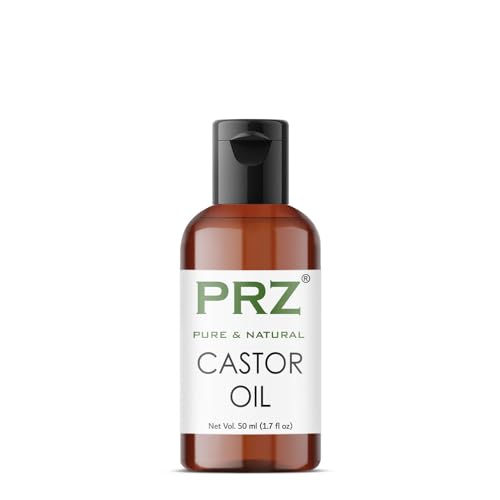 PRZ Combo of Extra Virgin Olive Oil & Castor Oil, 100% Pure Cold Pressed Oil for Hair, Skin and Body Massage (50ML Each) - Image 3