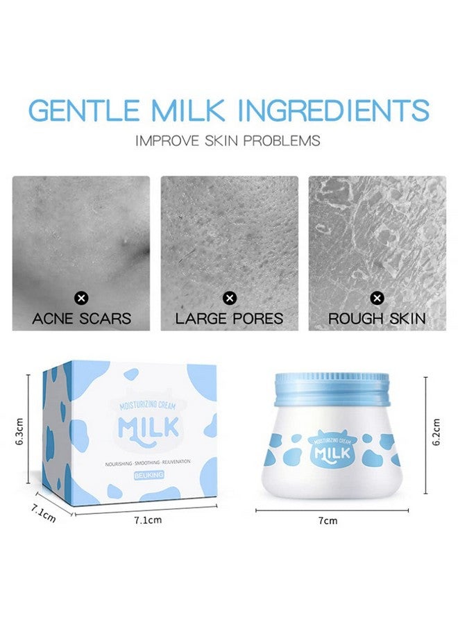 BEUKING Euking Face Milk Cream Moisturizing Nourish Skin Repair Face Moisturizer To Hydrate & Smooth Dry Skin Firm And Brighten Skin Day And Night Cream For Girl Women Beauty Skin Daily Care - Image 4