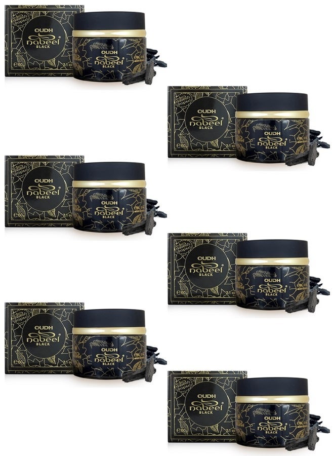 نبيل عبوة من 6 بخور نبيل أسود 60 جم - Image 1
