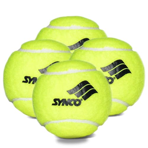Synco Cricket Tournament Rubber Tennis Ball | Combo Pack of 4 | Color-Neon (Heavy Tennis Ball) - Image 2