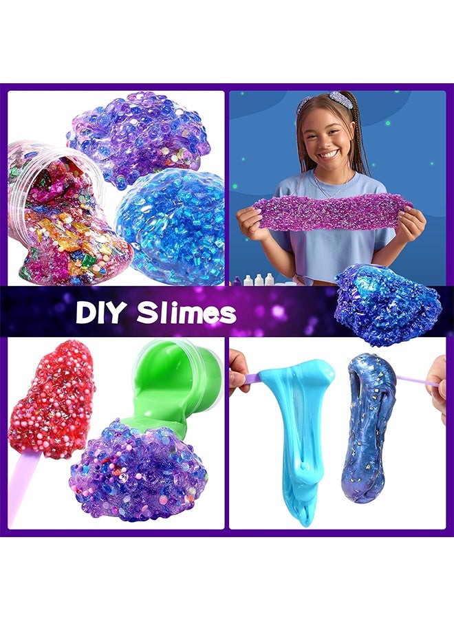 Beauenty Confetti Slime Making Kit - DIY Slime Kit with Clear Glue, Color Dyes & Glitter Decorations, Complete Slime Craft Set for Kids Ages 6+ - Image 4